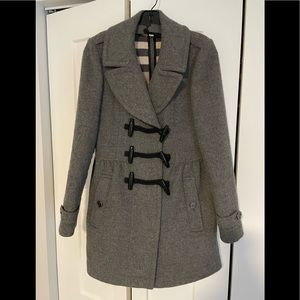 Burberry Brit Gray Wool winter coat size 6